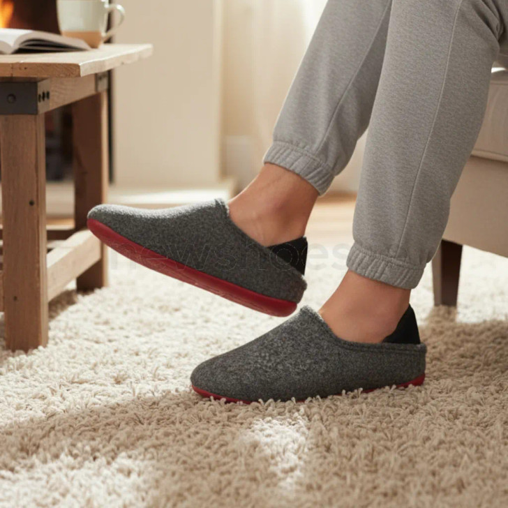 Lotus Belen ULH134GG0 Charcoal Flat Slipper