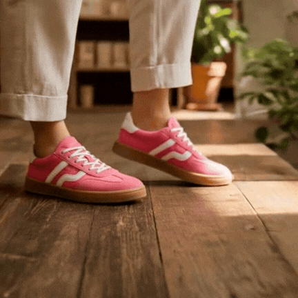 Gant Cuzima 30538956 Rapture Rose & Silver Satin Leather Sneaker