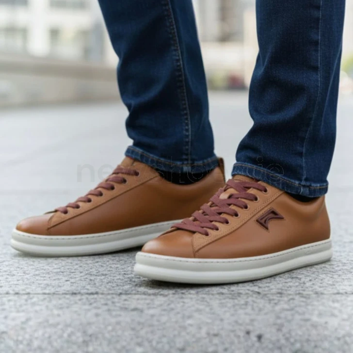 Camper Runer K101052-007 Tan Leather And Nubuck Men's Sneaker