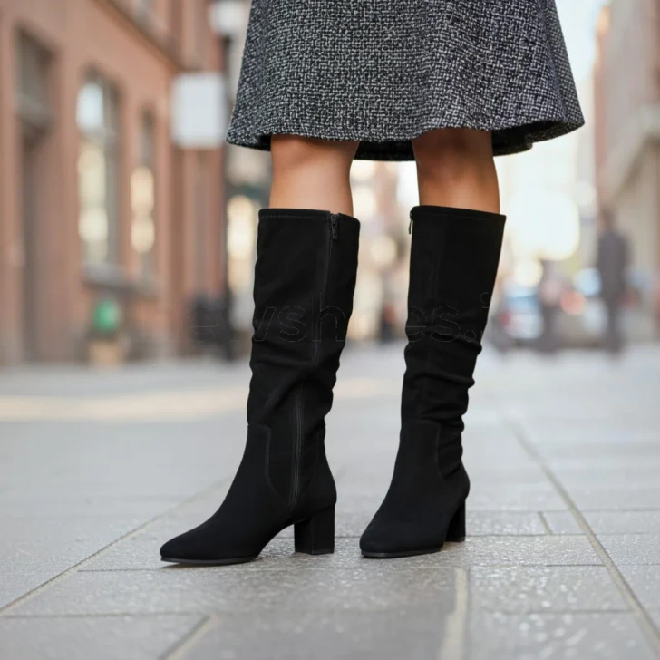 Caprice 9-25303-47 044 Black Stretch Mid Calf Boot