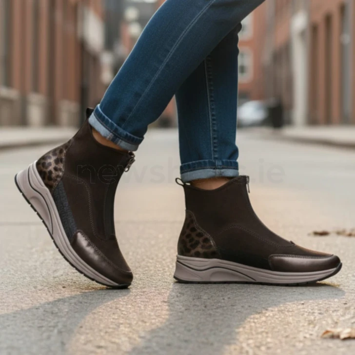 Rieker N9554-25 Dark Brown Wide Fit Ankle Boot