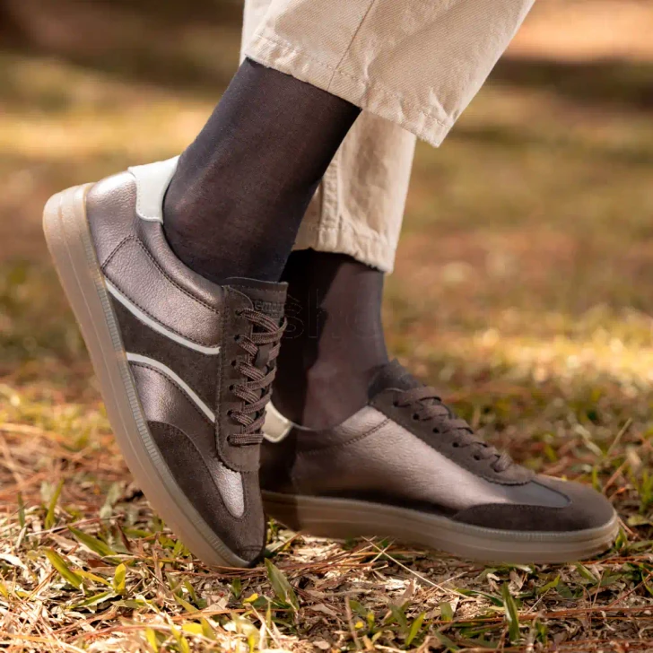 Remonte D2C05-90 Metallic Bronze & Dark Brown Low Sneaker