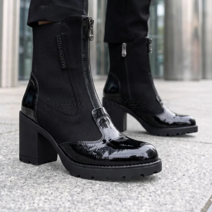 Marco Tozzi 25405-47 098 Black Block Heel Ankle Boot