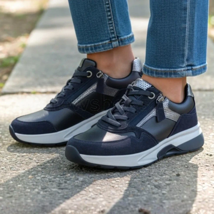 Gabor Rolling Soft 0105.01.007 Dark Grey Metallic Wider Fit Sneaker