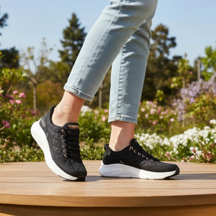 Skechers Slip-ins: Contour Foam - Cozy Fit Golden Hour 150413 BKRG Black Rose Gold Women's Sneaker