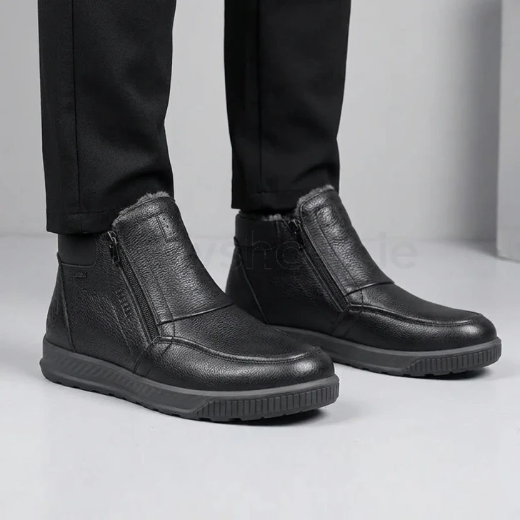 G Comfort A-956S Black Twin Zip Wide Fit Men's Weatherproof Boot