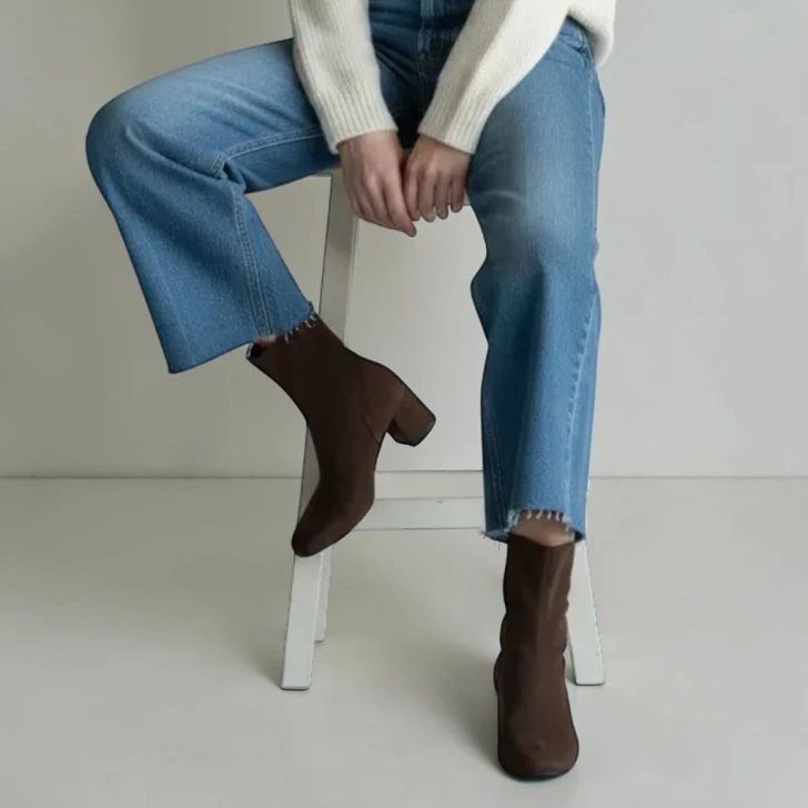 Susst Lucinda Brown suede ankle boot