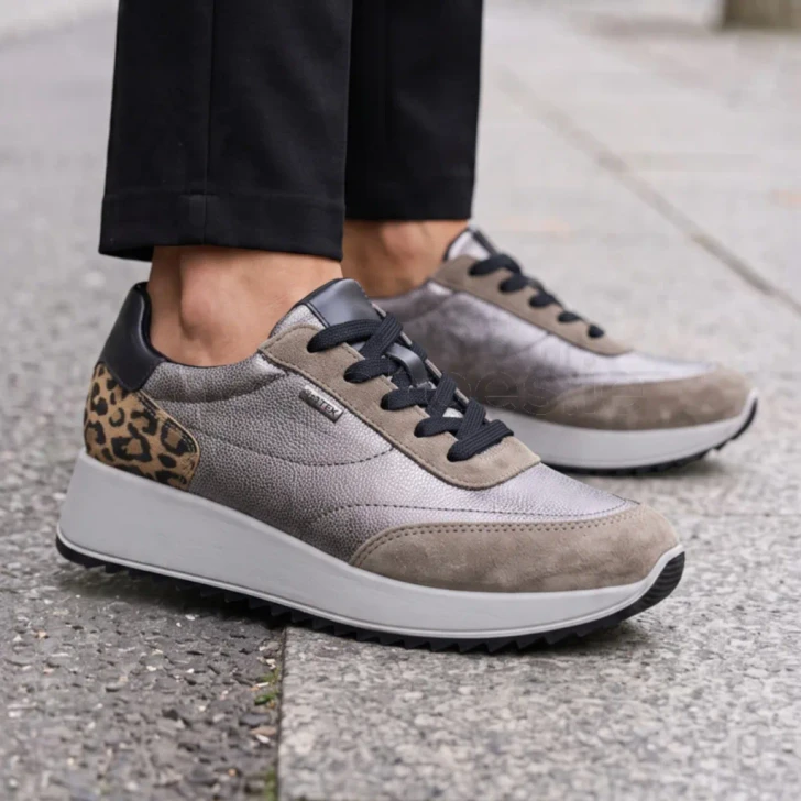 IMAC 208398 7152/017 Taupe Leopard Lace Women's Casual Shoe