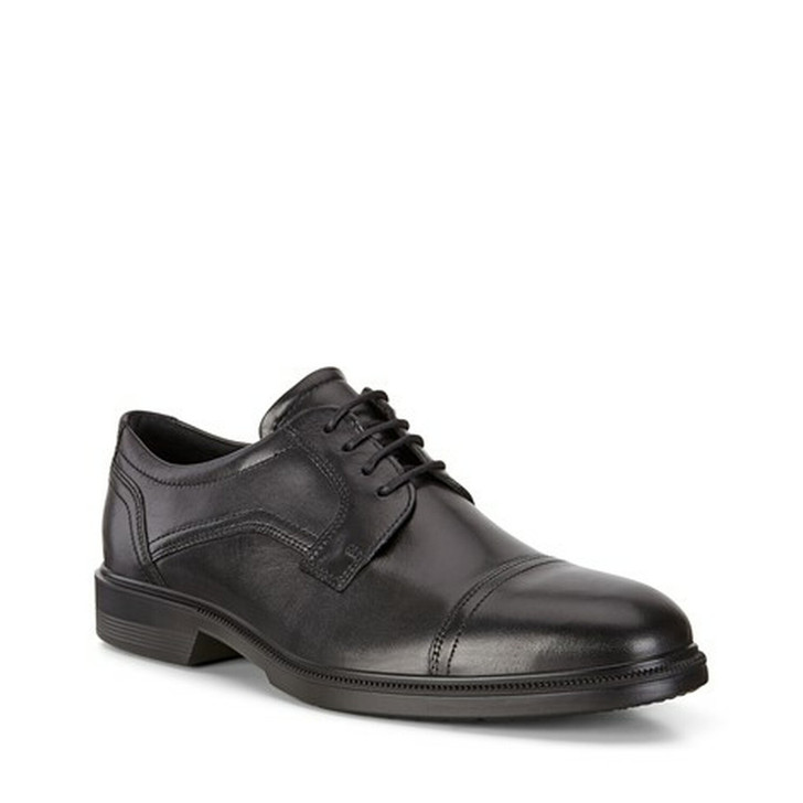 Ecco Lisbon Cap Toe Tie 622114-01001 Black lace shoe for either work or ...