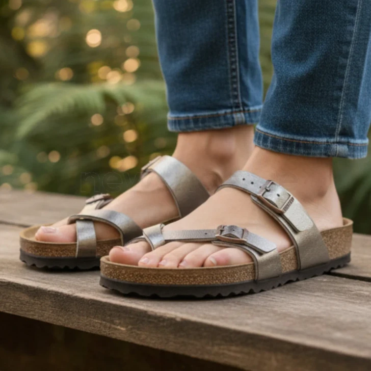 Birkenstock Mayari Graceful Taupe 1016408 Metallic Strappy Women's Sandal