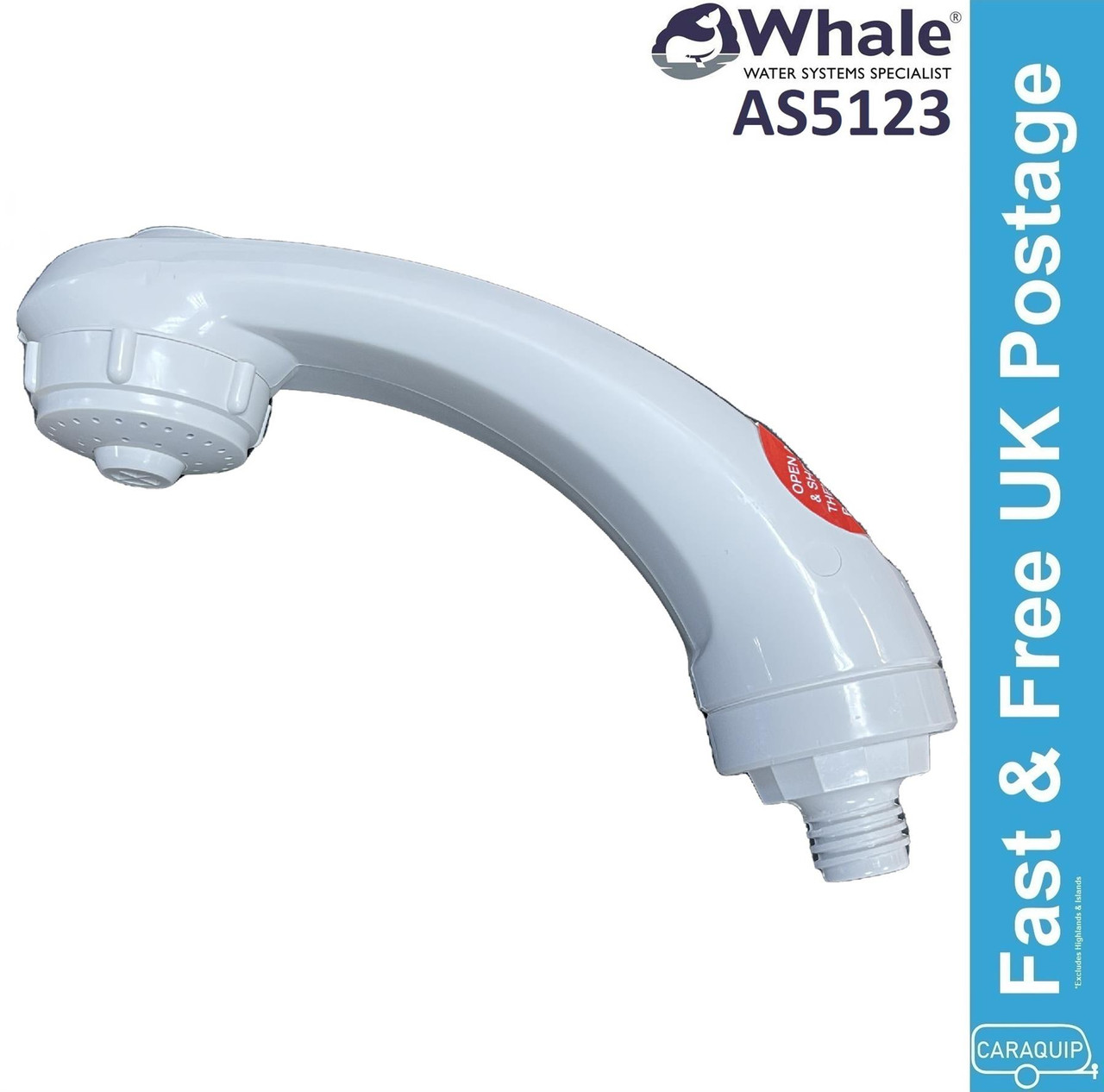 Caraquip.co.uk | WHALE Combo Shower Handset White