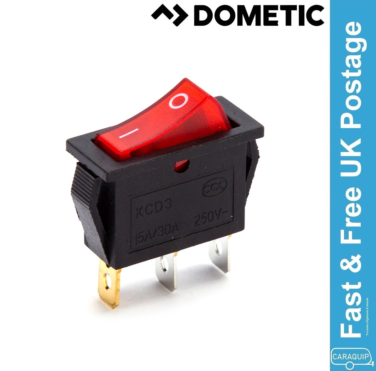 Caraquip.co.uk | 12V/24V Switch Illuminated - RED