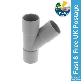 28mm Push Fit Y Connector Waste Grey Water Pipe