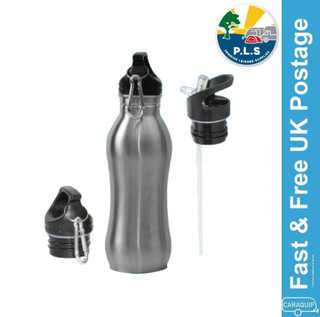 500ml Drinks Bottle - Chrome Curved