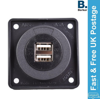 Berker Twin USB Socket 2.5A Anthracite - 21238A