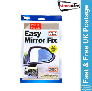 Streetwize Easy Fix Wing Door Mirror Replacement Glass Repair 8"x5"