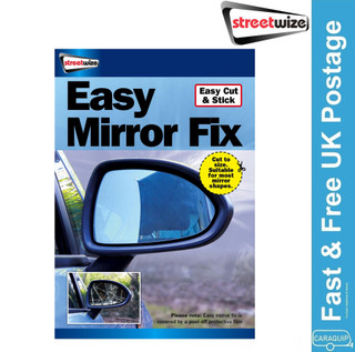 Streetwize Easy Fix Wing Door Mirror Replacement Glass Repair 10"x7"