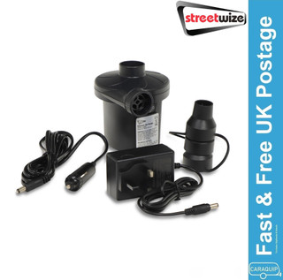 Streetwize 12v 240v Mains Electric Air Pump