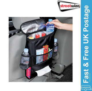 Streetwize Vehicle Back Rear Seat Storage Organiser with Cool Bag