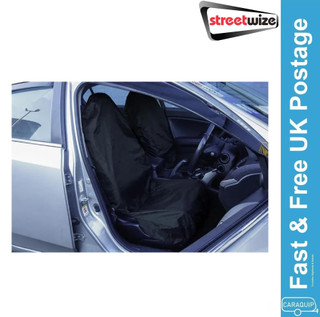Streetwize Vehicle Water Resistant Lightweight Front Seat Covers Pair - Black