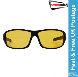 Streetwize Anti Glare Dazzling Lightweight Night Vision Driving Gaming Glasses