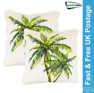 Outdoor Pair Of Scatter Cushions - Light Up Palm