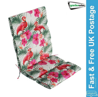 Gardenwize Outdoor Flamingo Full Length Seat Cushion Pair