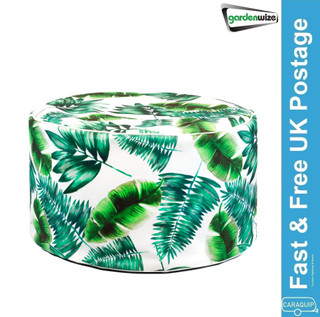 Gardenwize Botanical Green Palm Leaves Pattern Ottoman