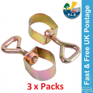 Awning Pole Clamps 24-26mm Tube Universal Caravan Motorhome Camping Tent 6 Pack