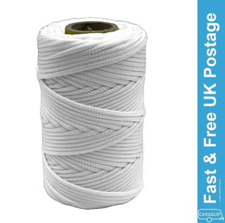 White Guy Line Rope 3mm White Caravan Awning Tent Guyline Camping Hiking 100m