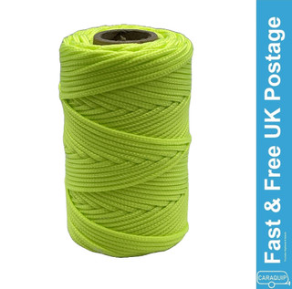 Hi Viz Yellow/Green Fluorescent Guyline Rope Awning Tent Camping Hiking 50 Metre