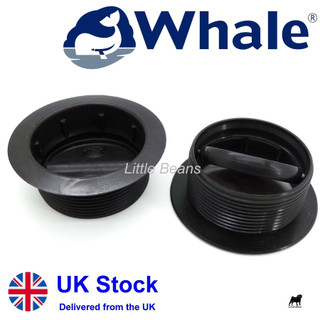 WHALE & TRUMA Air Ducting Vent Directional Heating Caravan Motorhome Black x 2