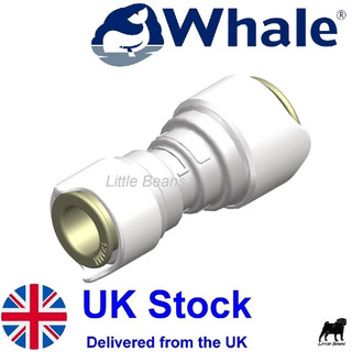 WHALE Push Speed Fit Water Pipe Fitting Connector Straight Reducer 15mm 12mm