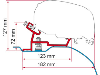 Fiamma Motorhome F80 F65 Adapter Kit Fiat Ducato High Roof L4 H2 - 98655-904
