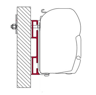 Fiamma Motorhome F45 Adapter Kit D 8cm Wall Mounting Bracket - 98655-021