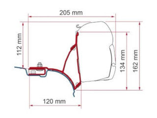 Fiamma Motorhome F45 Adapter Kit VW T5 T6 Transporter Multivan RH - 98655-647