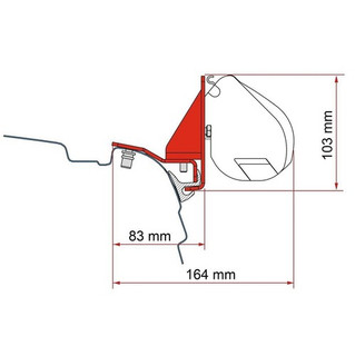 Fiamma Motorhome F35 Awning Adapter Kit For VW T5/T6 Multirail Reimo - 98655Z155