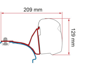 Fiamma Motorhome F43 Bracket Kit For VW T5/T6 Multivan With Rail - 98655A739