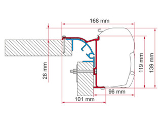 Fiamma Motorhome F45 Awning Adapter Kit For Bailey Caravan MK2 - 98655-946