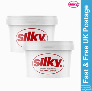 2 x Silky Cream Caravan Cleaner Polish Non Abrasive 480ml Motorhome Boat SILK01