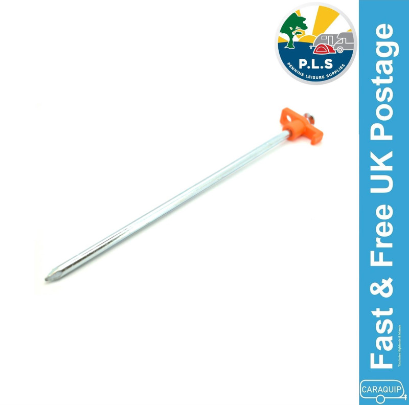 Heavy Duty Hard Rock Skewer 25cm with Hi-Viz Hook Pegs