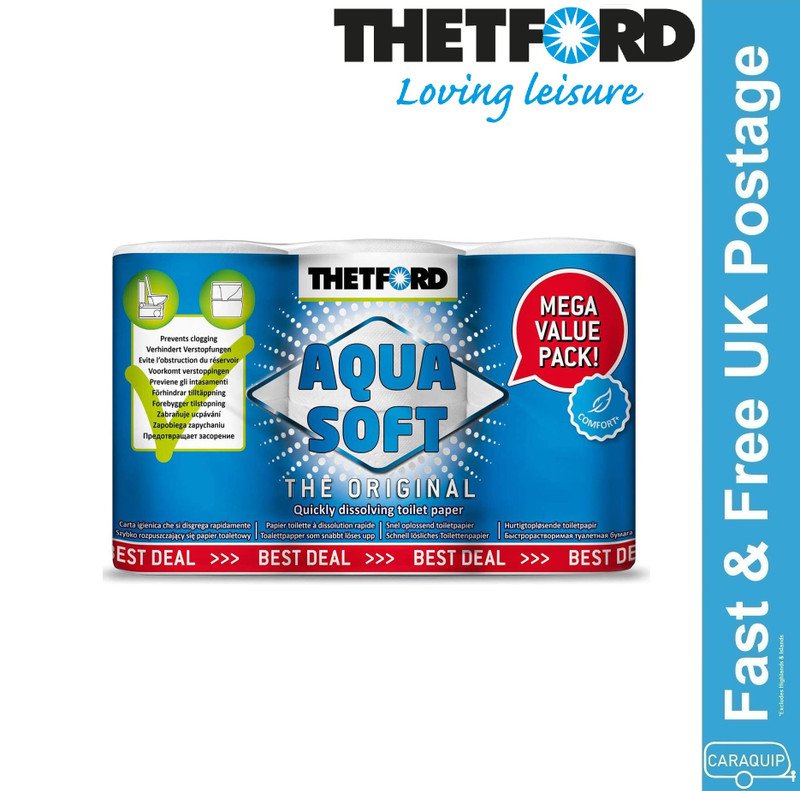 Thetford Aqua Soft Toilet Paper - 6 Pack
