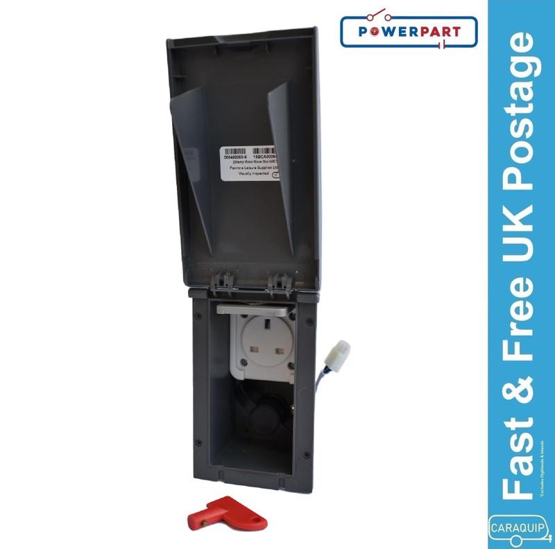 External Isolation Switch Keyed Protection Box Caraquip.co.uk | GREY TND External 13amp Socket Box & Isolator Switch