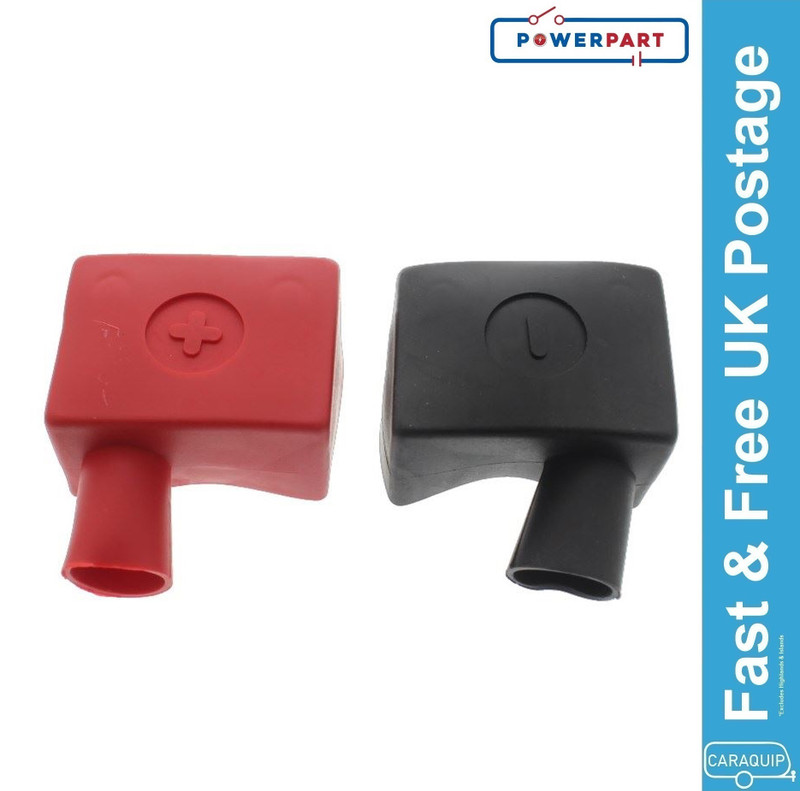 Red & Black Battery Clamp Cover Set