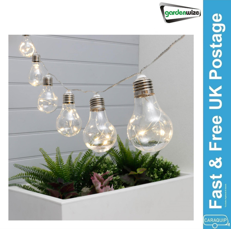 Gardenwize 2m Solar Micro LED Bulb String Lights (10 Piece)