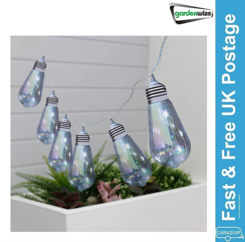 Gardenwize 2m Solar Tubular LED Bulb String Lights (10 Piece)