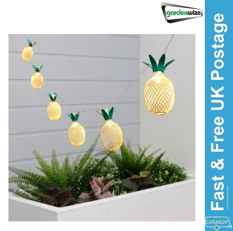 2m Solar Pineapple Lantern LED String Lights