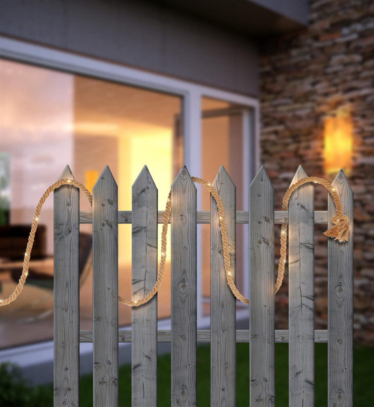 Caraquip.co.uk | Gardenwize 4m Decorative Rope With 50 Solar LED Lights