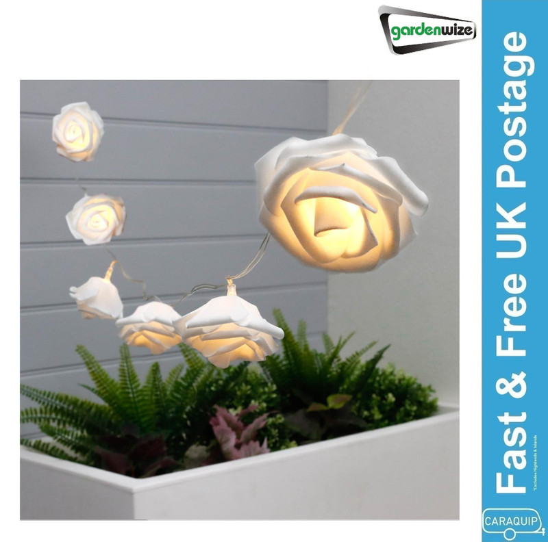 Gardenwize 2m Solar Rose Flower LED String Lights (20 Piece)