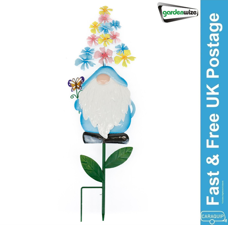Gardenwize Solar Powered Gnome Stake Light - Blue